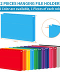 Bigtime Value 12 Pack Hanging File Folders Letter Size, colorful assortment for organizing paperwork effectively.