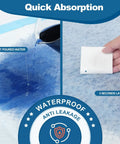 Quick absorption demonstration of Ultra Absorbent 30x36 Disposable Bed Pads With Rapid-Dry Core And Waterproof Backing.