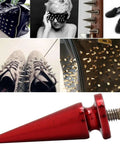 Badass Screw On Metal Spikes in copper, 10x26mm, used on leather bags and shoes for stylish accents.