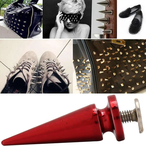 Badass Screw On Metal Spikes in copper, 10x26mm, used on leather bags and shoes for stylish accents.