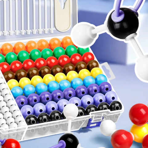 Color-coded atoms in a Molecular Model Kit For Organic Chemistry Color Coded Atoms And Bonding Structures Set Teaching Tool