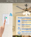 Universal Ceiling Fan Control Transmitter Only 3 Speed Wall Controller for mounted fans with dimmer and main power button.