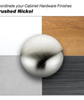 Brushed nickel finish sample for 3 Inch Center To Center Brushed Nickel Traditional Cup Shaped Cabinet And Drawer Pull Handle
