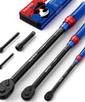 Torque Wrench Set One Quarter Inch, Three Eighths Inch, And One Half Inch Drive For Auto, Motorcycle And Bike Repair