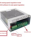 Heavy Duty Air Cooled 800W Cnc Spindle Motor Dc 110V 20000Rpm Er16 Chuck Power Supply Speed Governor Kit with voltage connections.
