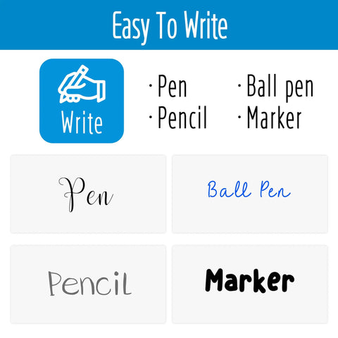 Easy to write demonstration on 600 Pack White Rectangular Stickers Roll Blank Write On Labels Self Adhesive For File Folders Office School Supplies 1.54 By 0.74 Inches Perfect Made Easy For Labeling Organization And DIY Projects