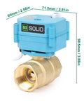 Rugged IP67 Motorized Brass Ball Valve 1 Inch With Waterproof Cover Full Port 110 To 230V Two Wire Auto Return Normally Closed