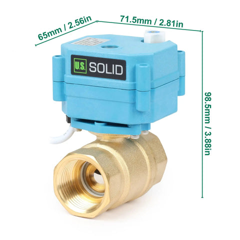 Rugged IP67 Motorized Brass Ball Valve 1 Inch With Waterproof Cover Full Port 110 To 230V Two Wire Auto Return Normally Closed
