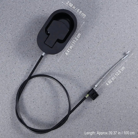 Straight Up Universal Recliner Release Cable Replacement With Heavy Duty Aluminum Spring Pull Handle Simple Swap For Ashley Sofas And Couch Chairs Smooth Action And Super Easy Install For Your Favorite Lounge showing dimensions and design.