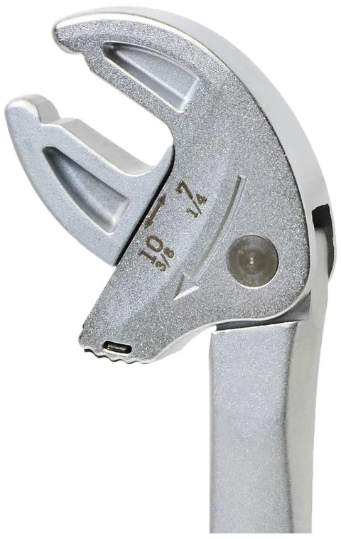 Close-up of Joker XS Self Setting Spanner 6004 Pro Grade Workhorse With Auto Grip And Lever Lock Covers All Metric And Imperial Sizes
