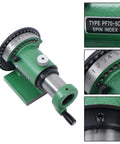 Heavy-Duty 36 Hole Spin Index Fixture For Precise Drilling And Milling One And One-Eighth Inch Collet Rock-Solid Iron Construction Workshop-Grade Indexing Jig With Smooth Operation And Long-Lasting Durability, 5C, iron body