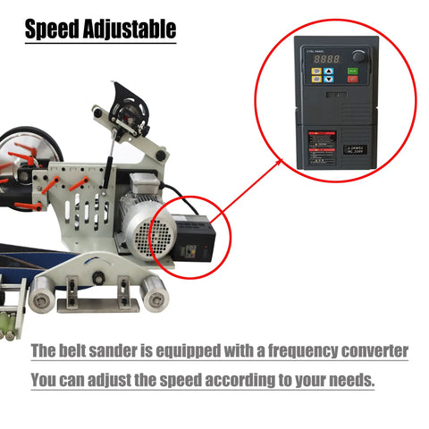 Pro Level Heavy Duty Belt Sander And Knife Grinder With Variable Speed Control, Smooth Roller And Frequency Converter Detail