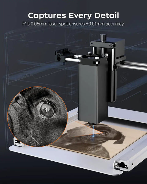 5W Portable Laser Engraver With Display Screen For Wood Acrylic Leather Wireless SD Card And Offline Engraving Deeplaser System in use