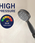 Solid Metal 3-Spray Handheld Shower Head With Long Hose And Holder In Oil Rubbed Bronze, High-Pressure 2.5 GPM in use