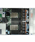 Dual Intel Xeon Gold 6140 1U Rackmount Server Packaged With One Tera Byte DDR4 Ram Plus Four 3.84Tb NVMe Drives Certified Refurbished, top view with components.