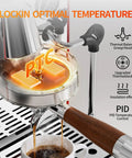 Heavy Duty Semi Automatic Espresso Maker With 15Bar Extraction Power And Quick Dial Milk Frother Steam Wand for optimal brewing.