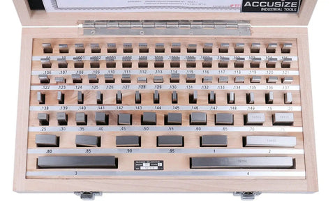 Must-Have Pro Grade 81-Piece Steel Gauge Block Set With Grade B Accuracy, Corrosion-Resistant Precision Gauge Block Kit Including Manufacturer Certificate, Calibrated For 68 Degrees F (20 C), P900-S581