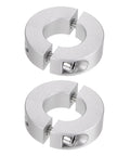 2 Pack Heavy Duty Double Split Shaft Collar Clamp On For 20mm Shaft, 40mm Outer Diameter, 12mm Width, Aluminum 6061 Anodized, Set Screw Design