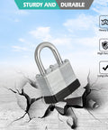 Beefy Keyed Alike Nickel Plated Padlocks Set of 12, Heavy Duty Locks for Storage Units, Sheds, Garages and Fences, 1 Inch Shackle