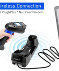 Handheld 1D And 2D Wireless Barcode Scanner That Doubles As A Portable Inventory PDA Data Collector with base