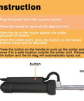 Instructions for Desoldering Gun With 3 Nozzles Portable Electric Solder Sucker And Desolder Pump AC110V 30W Vacuum Tool