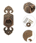 Antique Brass Door Pull Handles Set Old School Vintage Style Cabinet Drawer Wardrobe Hardware 10cm Solid Copper With Screws For Furniture And Doors Chinese Traditional Design