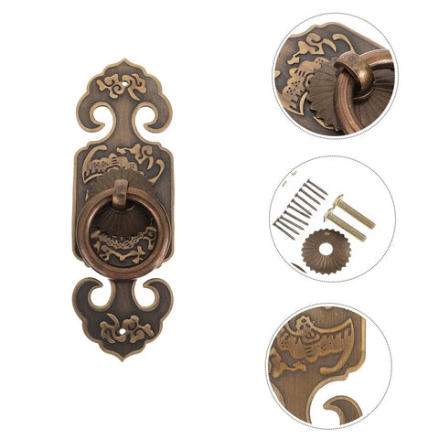 Antique Style Cabinet Drawer Pulls Two Pack Solid Brass Vintage Door Handles With Screws 10cm Retro Wardrobe Hardware
