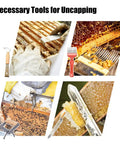 Beekeeping Starter Kit For Beginners 24 Piece Tool Set with hive tools, veil, gloves for uncapping and frame extraction.