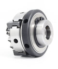 Side view of K02 50mm Mini Lathe Chuck 4 Jaw Self Centering M14 Thread Mount for CNC Router Engraver Milling Machine.