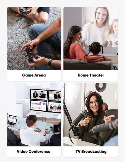 Boost Your Setup With Smooth 8K Output And Glitch Free 4K Gaming Via Zero Latency HDMI 2.1 Male To Female Extension Cable in gaming and streaming scenarios.