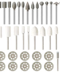 Pro Grade Diamond Burr Set For Rotary Tool Grinding And Engraving, 36 Piece Diamond Mounted Bits For Stone Glass Tile Jewelry Etching