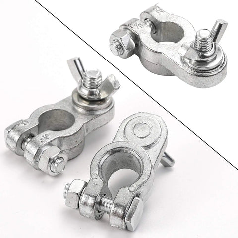 Zinc Alloy Battery Terminal Ends With Wing Nut Connectors For Cars Trucks Vans RVs And Boats 1 Pair Marked P And N