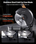 Beefy 14 Inch Metal Chop Saw With 3500W Brushless Motor And Adjustable 750 To 1200 RPM for cutting stainless steel