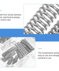 Top Grade Stainless Steel Compression Springs Assortment 100 Pcs Mini Size Helical Hardware Kit For DIY Repairs Car And Door Fixes Built Tough, close-up springs and tray