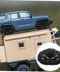 Track Wheel Replacement Kit For Toy Tank Crawler All Terrain Off Road DIY Drive System shows durable plastic tracks on toy car