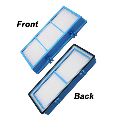 Front and back of Replacement Filter Set For Holmes Aer1 And Bionaire Purifiers HAPF300AH U4R, blue casing shown.