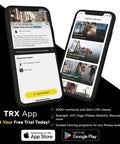 Mobile app interface for All-In-One Suspension Training System For Home Workouts And Full-Body HIIT, showing workout sessions.