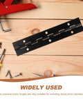 Heavy Duty Iron Piano Hinges Set For Doors And Cabinets, 6 Inch Continuous Metal Hinges with tools on wooden surface