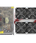 12V 20A Semiconductor Cooling Plate With Adjustable Switch Power Supply For Pet Cooling Beds And Flat Product Cooling Test Tables Great For Home Or Lab Use Quiet Efficient Cooling Built Tough For Daily Setups With Wide Voltage Range, 4-fan metal unit