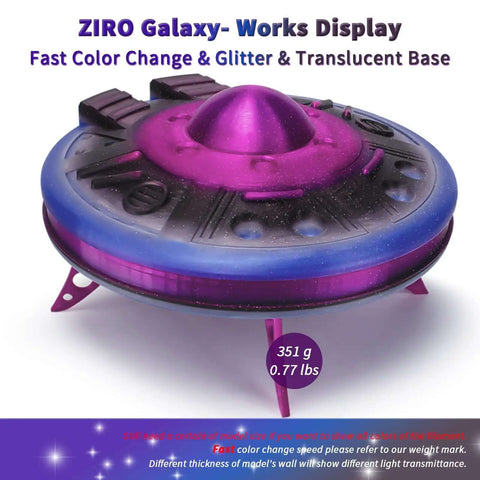 Fast Color Changing Twinkling Glitter PLA Filament 1.75mm 1kg Spool With Colorful Translucent Galaxy Look, display model