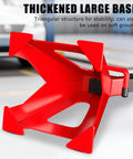 Heavy Duty Red Jack Stands Set 3 Ton Capacity 6000 Lbs Self Locking Ratchet Steel Pyramid Base Adjustable Height tripod view