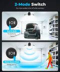 All Day Motion Activated Garage Light With 80W Power, Day And Night Sensing Ceiling LED, adjustable panels for garage use