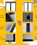 Privacy Black Garage Door Screen 16x7 Ft Keeps Out Nosy Neighbors Breathable Mesh comparison with detailed features.