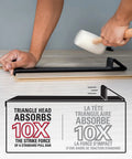 Maverick Wide Angle Pull Bar for Vinyl Laminate and Wood Flooring Installations Triangular Head Absorbs 10x Strike Force