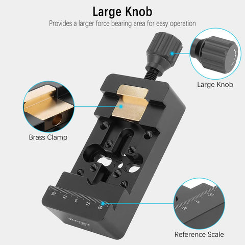 2in1 Telescope Dovetail Saddle Clamp Mount Base For Losmandy And Vixen Style Plate Rail Bar with M6 M8 and 1/4 Inch Hole Details