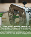 Beast Mode Six Piece Keyhole Router Bit Set With One Quarter Inch Shank And Tungsten Carbide Blades For Smooth Woodworking Cuts includes a close-up of a router bit with tungsten carbide blades.