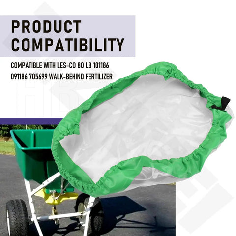 Spreader Hopper Cover Replacement For Lesco 80 Pound Walk Behind Fertilizer Spreader Waterproof Green Cover With Seams Technology