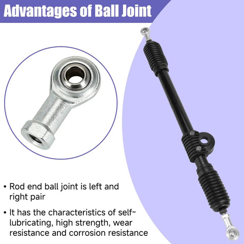Go Kart Steering Spindle Bracket Set With Five Eighths Inch Axle And Rod End Ball Joint, Three And Three Quarters Inch Mount detail