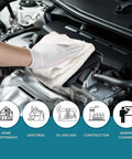 Premium White Terry Cloth Rags For Garage, Shop And Housekeeping, Ultra Absorbent Cotton Towels used on engine for cleaning