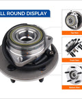 Front Wheel Hub And Bearing Assembly 515029 For 2000-2003 Ford F-150 And 2004 Heritage 4WD With ABS - Beefed-Up Replacement